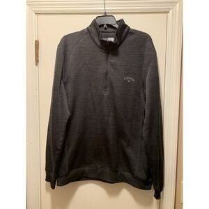 Callaway Quarter Zip Men’s Golf Pullover Sweatshirt Size X-Large - Black & Gray